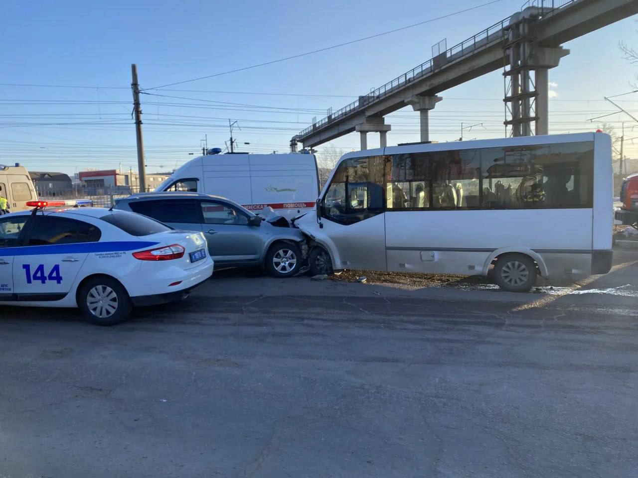 ДТП с маршруткой в Улан-Удэ 16 марта произошло около пяти часов вечера