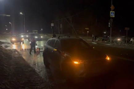 Вечером 20 марта на улице Алешина в Ангарске произошло ДТП