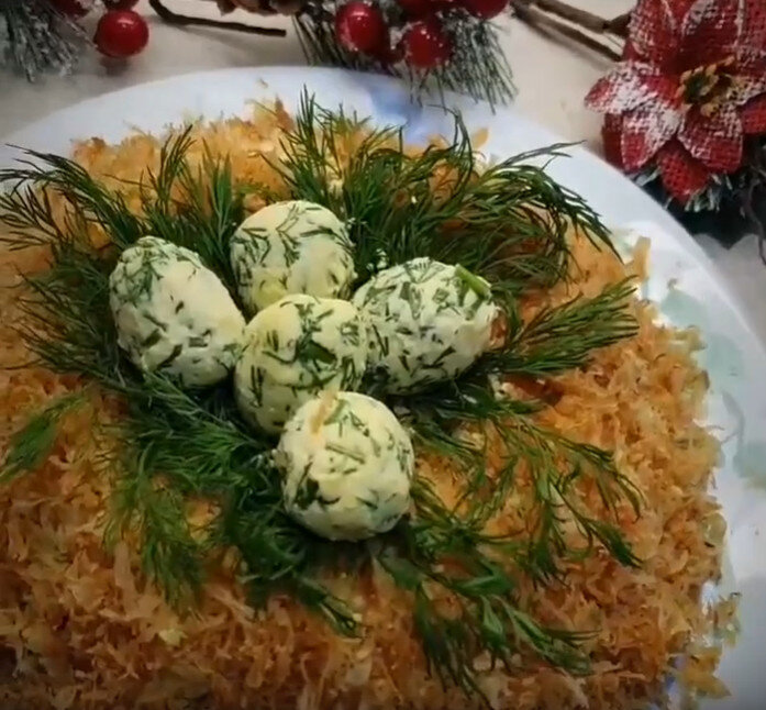Салат «Гнездо глухаря» - кулинарный шедевр