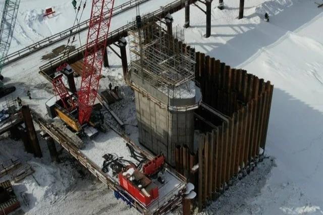 Строительство моста через Витим идёт высокими темпами Строительство моста через Витим идёт высокими темпами