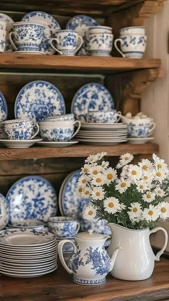 Изысканная гжель: как интегрировать в интерьер с умом