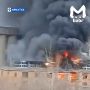 Масложиркомбинат горит в Иркутске