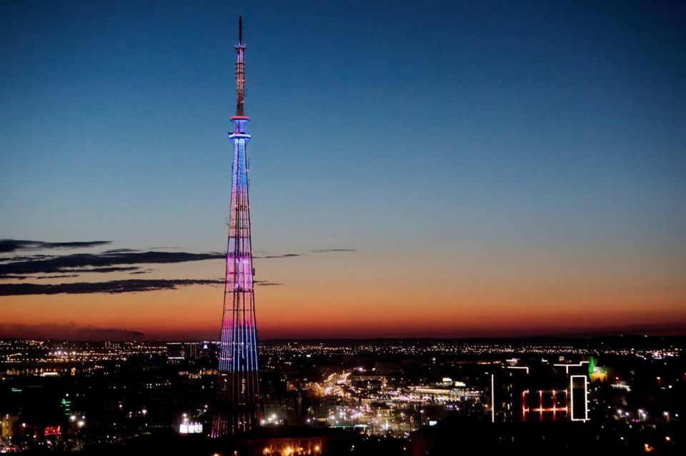 Иркутская телебашня засияла в новом свете