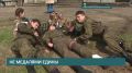 Полоса препятствий в общевойсковых костюмах и стрельба из пневматического оружия