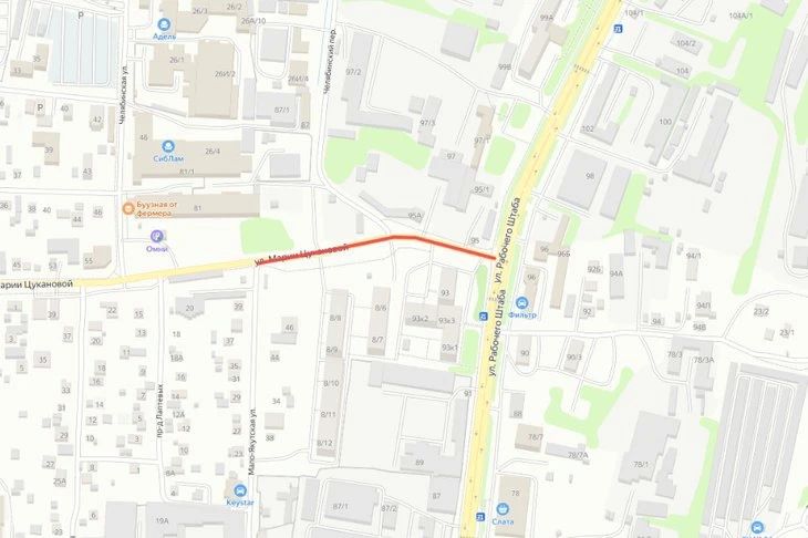 В Иркутске на три месяца закрыли проезд по улице Марии Цукановой