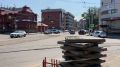 Трамвайные пути на перекрестке улиц Софьи Перовской и Партизанской ремонтируют в Иркутске