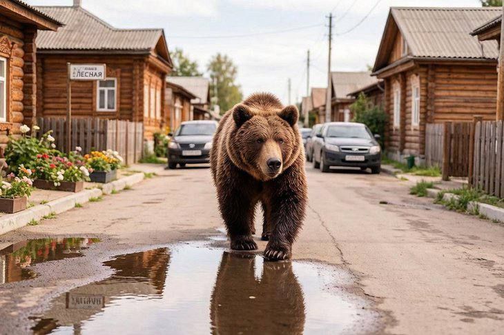 Незваный косолапый гость вышел к жилым домам в Нижнеилимском районе