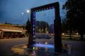 Доброй ночи, Иркутск!. Фонтан на центральной площади Академгородка