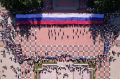 25 метров триколора развернут в Иркутске в День флага России