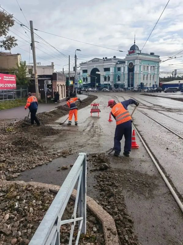 Последствия ливня устраняют сегодня в Иркутске Последствия ливня устраняют сегодня в Иркутске