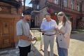 В Иркутске идет благоустройство сквера около Культурного центра Александра Вампилова