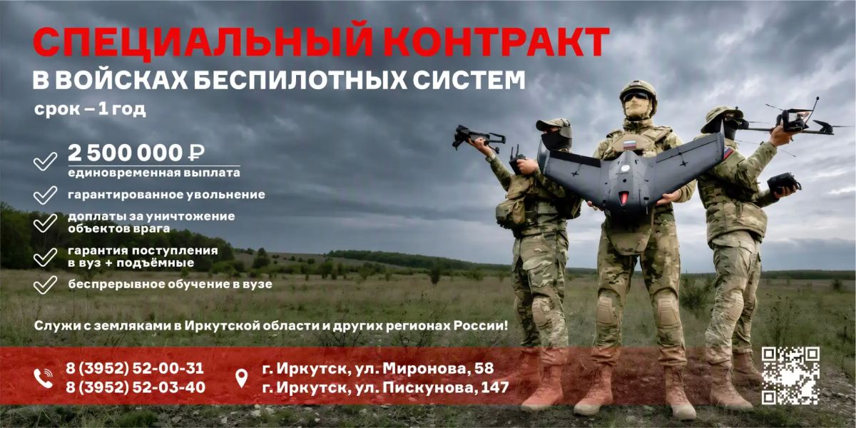 Открыт набор на военную службу по специальному контракту в подразделениях войск беспилотных систем