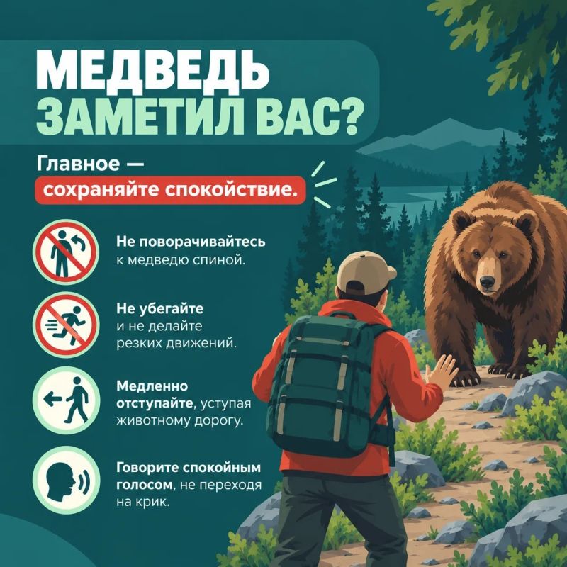 Что делать при встрече с медведем? Что делать при встрече с медведем?