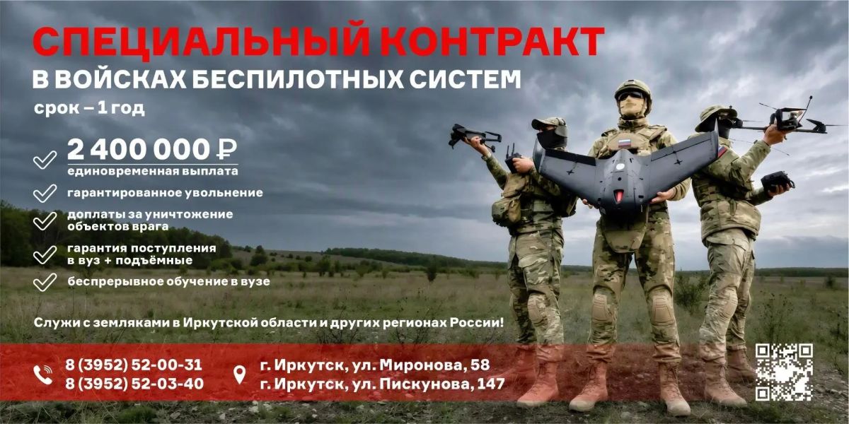 Открыт набор на военную службу по специальному контракту в подразделениях войск беспилотных систем