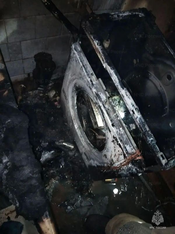 В Ангарске мужчина получил травмы на пожаре, возникшем из-за загоревшейся стиральной машины