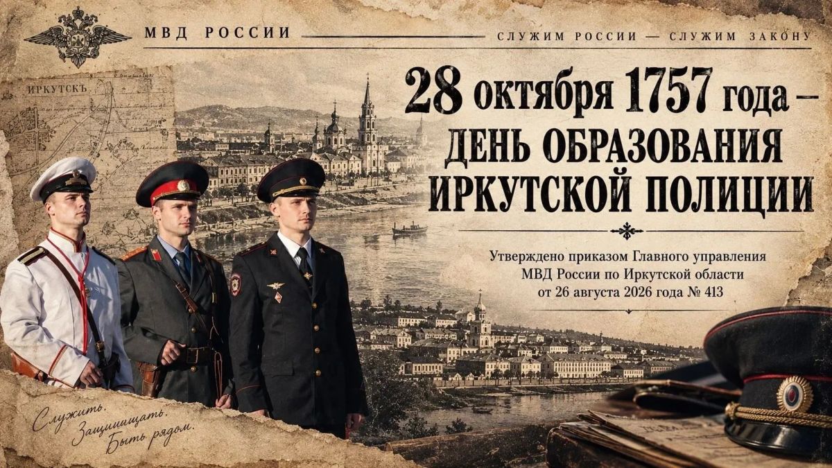 Историческая дата: 28 октября — День образования иркутской полиции