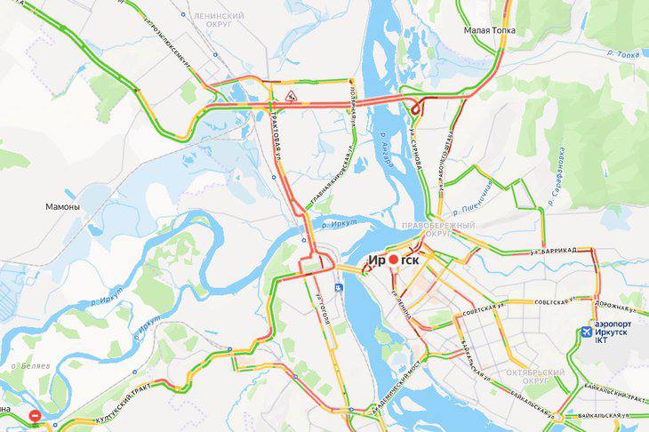 Иркутск парализован пробками из-за гололеда